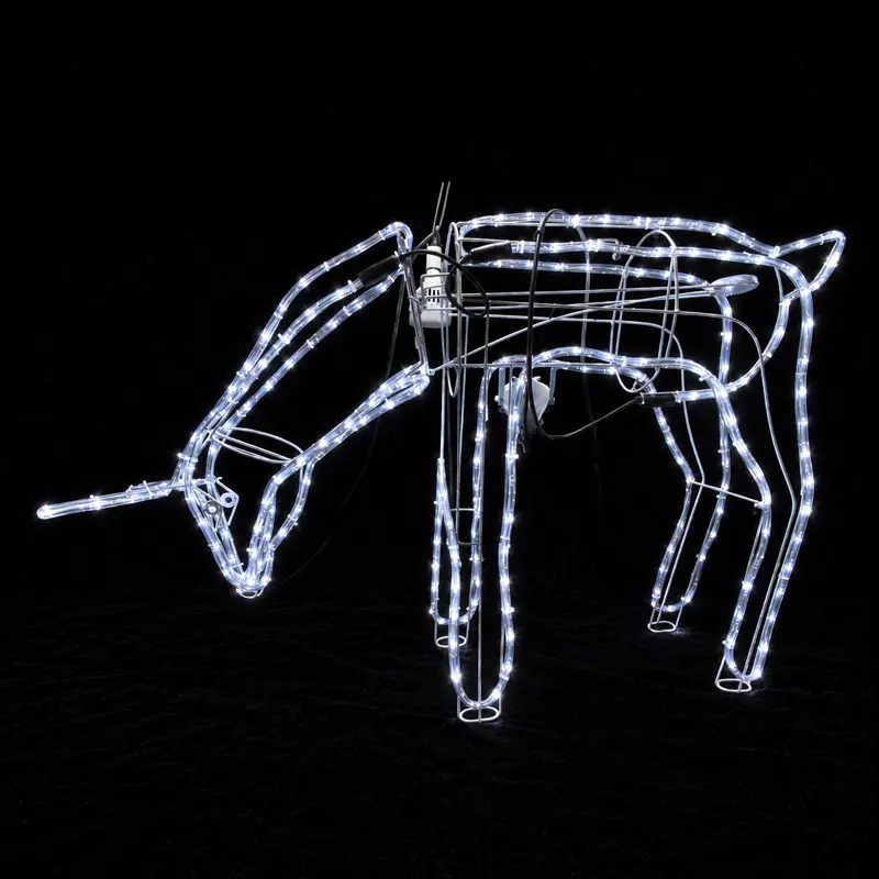 Décoration de lumière de Noël en forme de cerf filaire