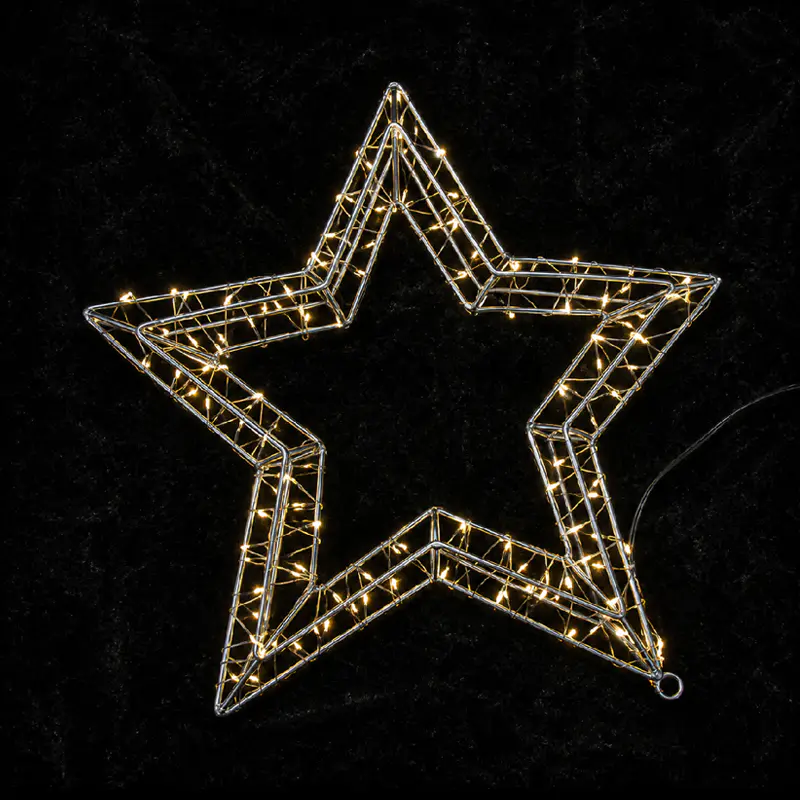 Décoration lumineuse suspendue en étoile à cinq points