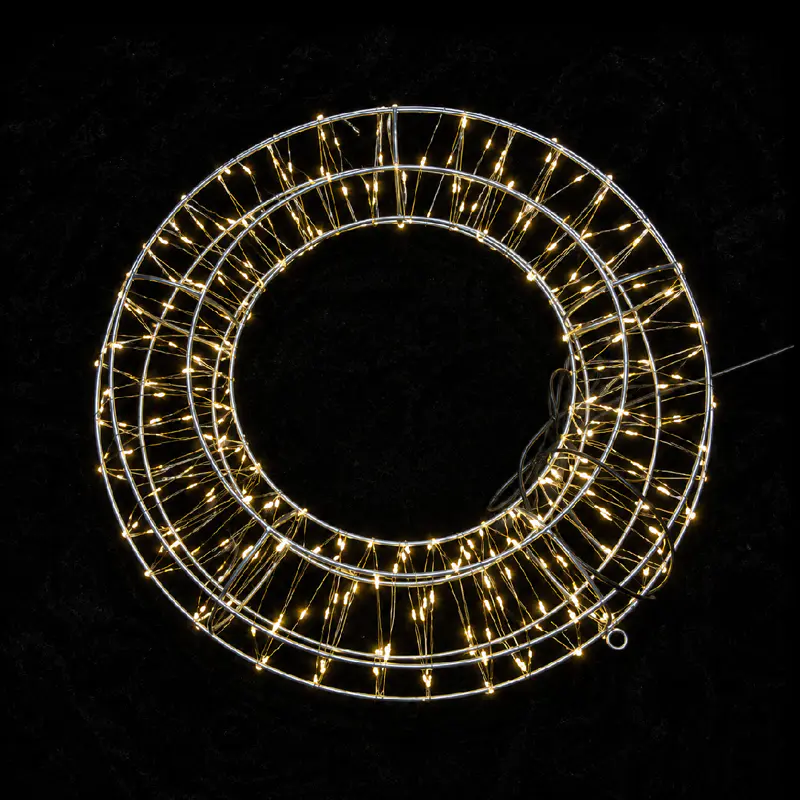 Décoration lumineuse de Noël à anneaux superposés