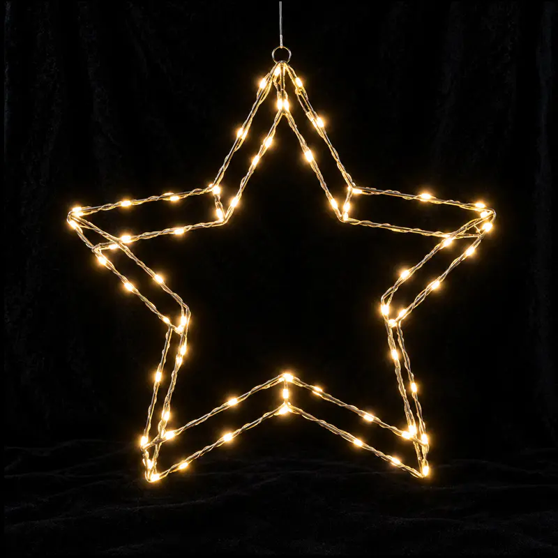 Lampe de Noël à suspension double étoile